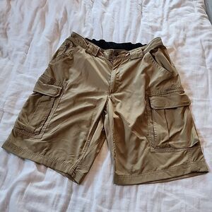 Duluth Trading Co DuluthFlex Cargo Shorts, Mens, Tan/Khaki, Large